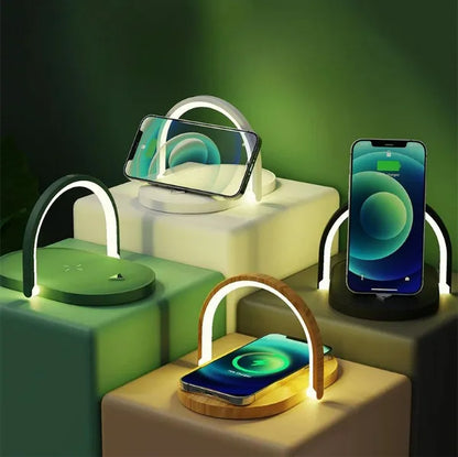 3-in-1 Wireless Charging Lamp & Phone Stand | Trendora Hub World